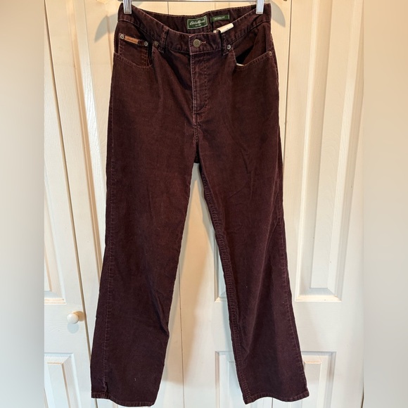 Eddie Bauer Pants - Eddie Bauer Vintage Women’s Size 10 Corduroy Natural Fit Pants Burgundy Maroon